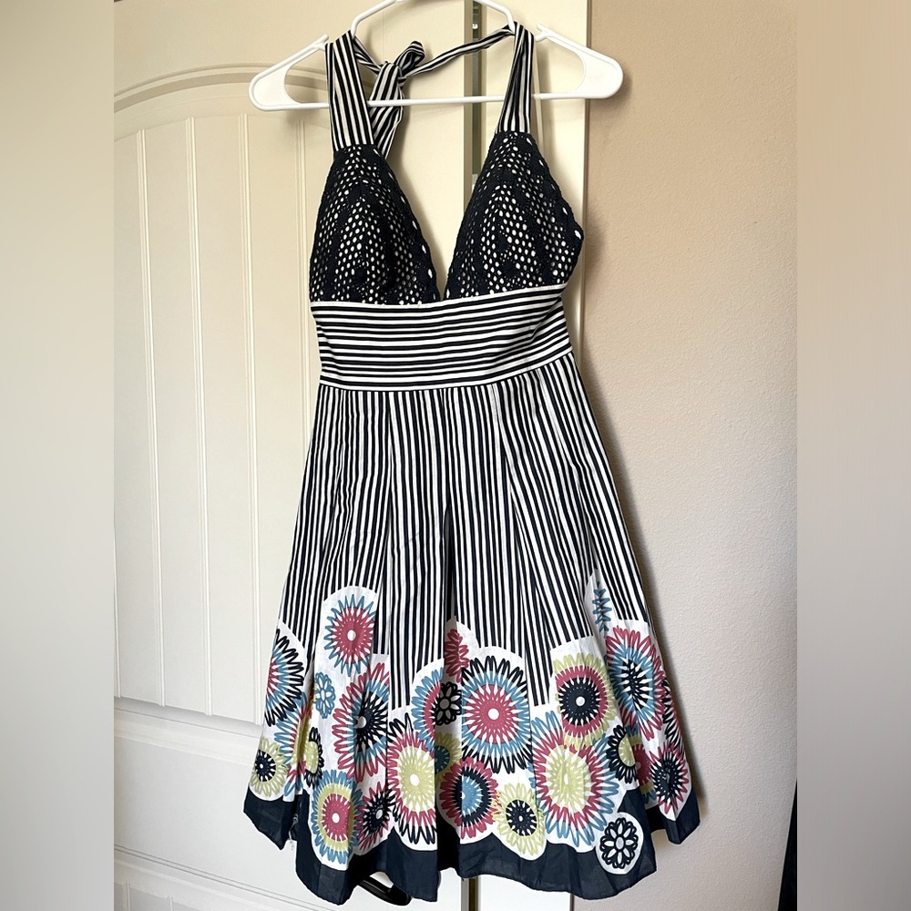 Size 2 Anthropology Lyndia Halter Summer Dress